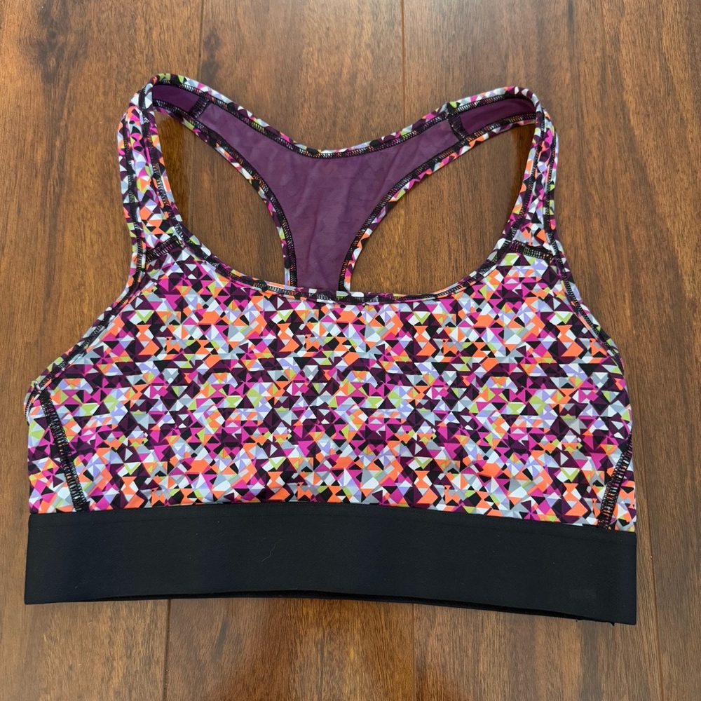Victoria’s Secret Sport The Player Bra Small Multicolor Geometric Racerback
